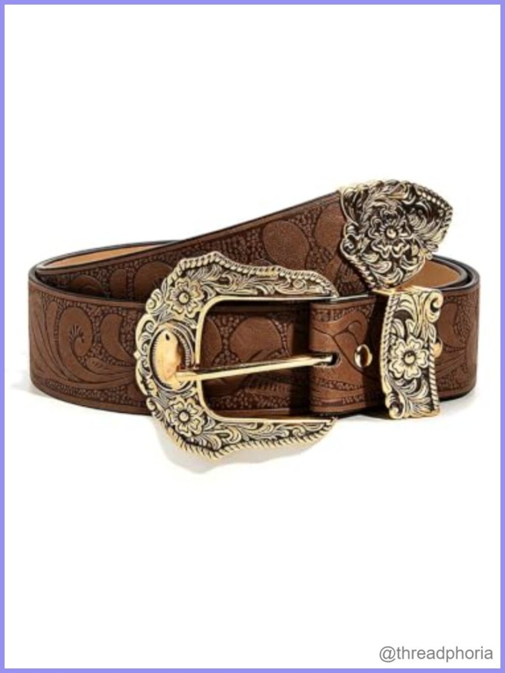 Western Faux Leather Belt Adjustable Buckle Cowgirl Jeans Accessory